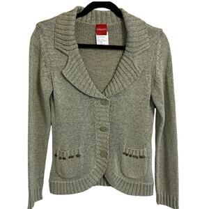 Olsen Green Knit Women's Cardigan Size 2